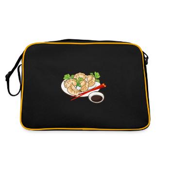Dumplings Plate - Retro Bag - black/gold - Back