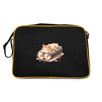 Chat à sushi - Sac Retro - noir/or - Dos
