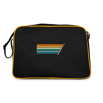 Flute player - Retro Bag - black/gold - Back