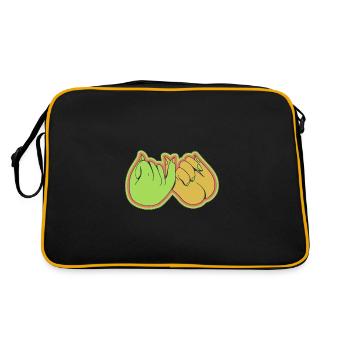 confiance petit doigt - Sac Retro - noir/or - Dos