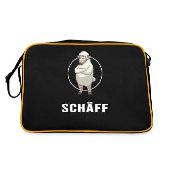 Chef (Schäff) Teamleiter Boss Führungskraft CEO - Retro Tasche - Schwarz/Gold - Hinten