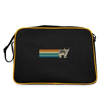 Bovins vaches Bovins Highland - Sac Retro - noir/or - Dos