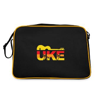 Ukulele UKE - Retro Tasche - Schwarz/Gold - Hinten