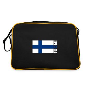 Drapeau Suomi Finlande Finnois Scandinavie - Sac Retro - noir/or - Dos