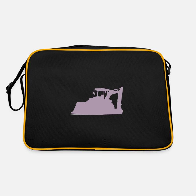 Excavator operator and construction equipment operator Silhouette – Retro Bag