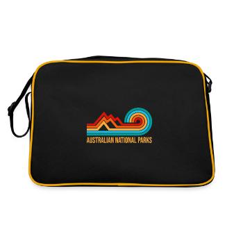 Australian Nationalparks - Retro Tasche - Schwarz/Gold - Hinten