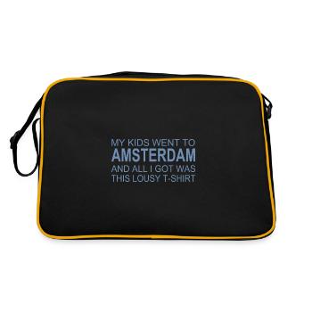 Amsterdam Souvenir Saying – Humoristique - Sac Retro - noir/or - Dos