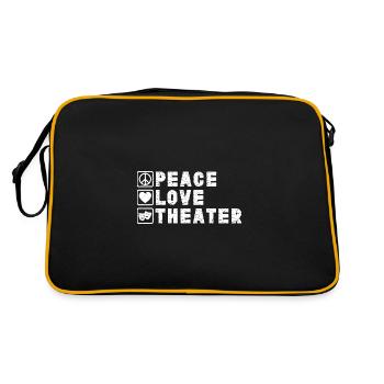Théâtre Paix Amour Acteur Conception musicale - Sac Retro - noir/or - Dos