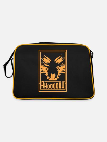 WOLF - Sac Retro - noir/or - Dos