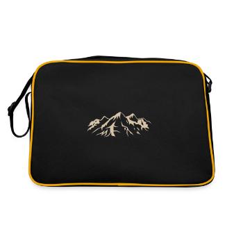Mountains outline - Retro Bag - black/gold - Back