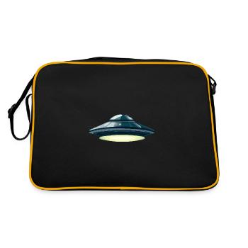 Flying Saucer: Alien UFO - Retro Bag - black/gold - Back