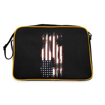 USA Flag - Retro Bag - black/gold - Back