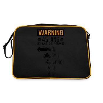 45 ans anniversaire permis conduire accident - Sac Retro - noir/or - Dos