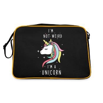 Je ne suis pas bizarre je suis une licorne - Sac Retro - noir/or - Dos