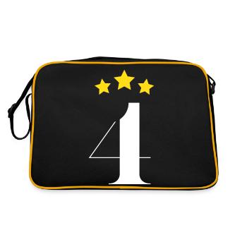 4ème anniversaire étoilé - Sac Retro - noir/or - Dos