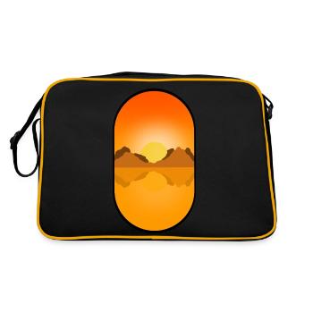 Sunset Design Logo - Retro Bag - black/gold - Back