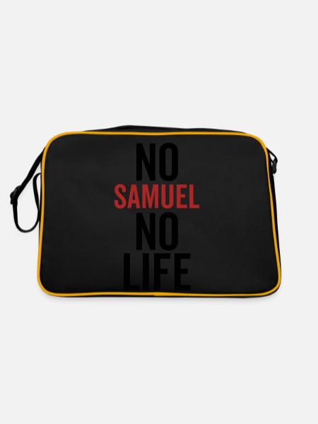 Kein Samuel Kein Leben - Retro Tasche - Schwarz/Gold - Hinten