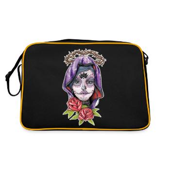 Catrina - jour des morts mexique - halloween - Sac Retro - noir/or - Dos