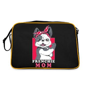 Meilleure Frenchie Mom Ever Français Bulldog Mama - Sac Retro - noir/or - Dos