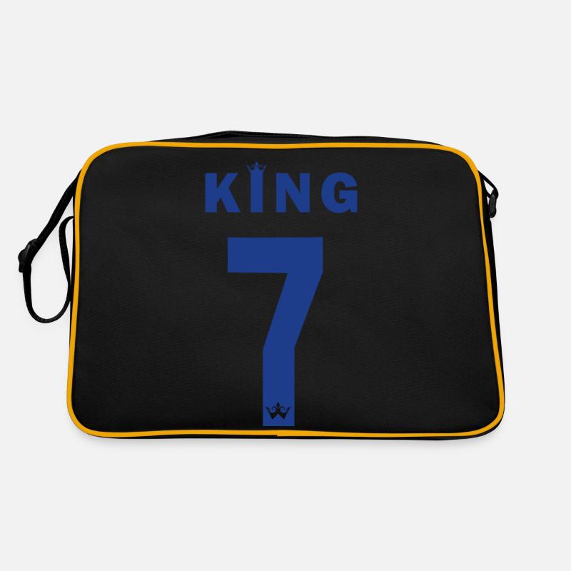 König 7 - Retro Tasche - Schwarz/Gold