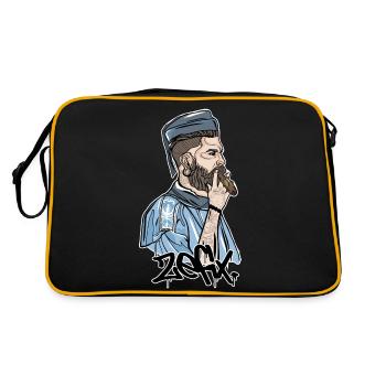 Rieser Grantler // Illustration - Retro Bag - black/gold - Back