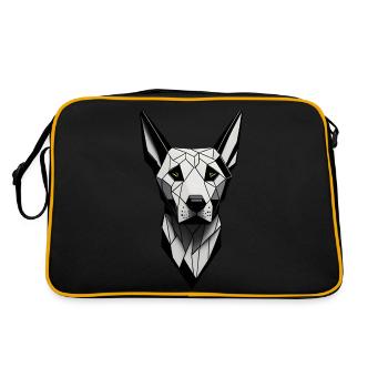 Geometric Doberman Dog - Retro Bag - black/gold - Back