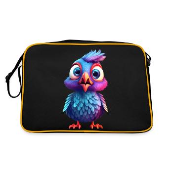 Bébé oiseau effrayé - Sac Retro - noir/or - Dos