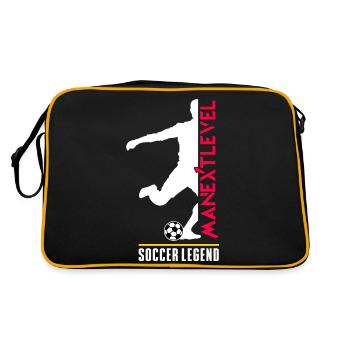 Soccer Legend - Retro Tasche - Schwarz/Gold - Hinten