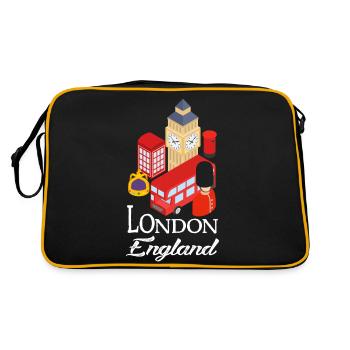 London, England - Retro Bag - black/gold - Back