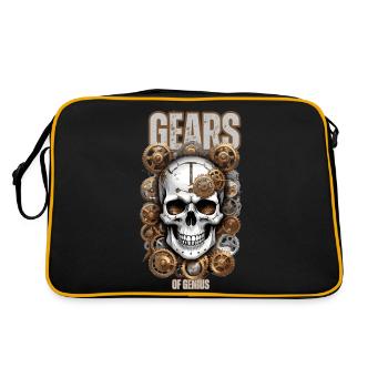 Engrenages Skull Genius - Sac Retro - noir/or - Dos