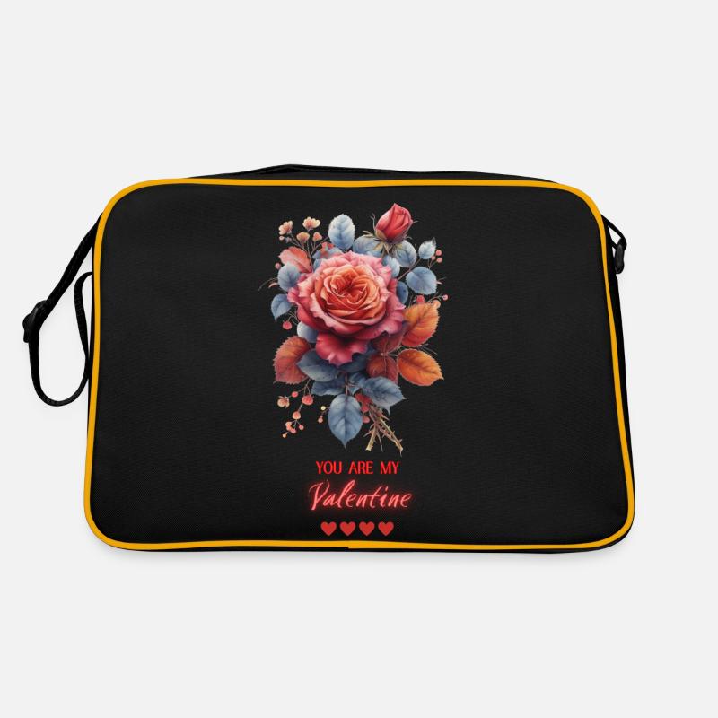 Roses : Impression d’Art de la Saint-Valentin de l’amour éternel Sac Retro