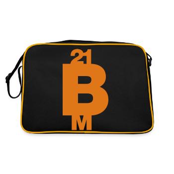 21 millions de Bitcoins - la valeur augmente à l’infini - Sac Retro - noir/or - Dos
