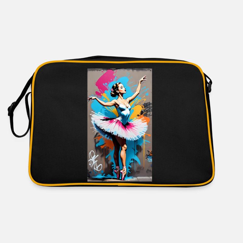 ballerina - Retro Tasche - Schwarz/Gold