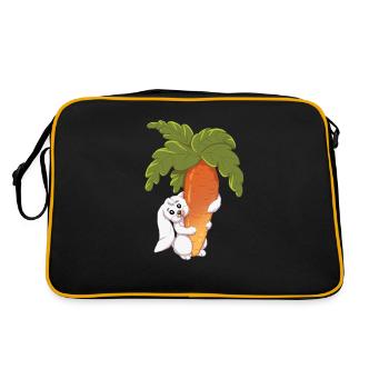 Lapin carotte carotte Câlins lapin doux - Sac Retro - noir/or - Dos