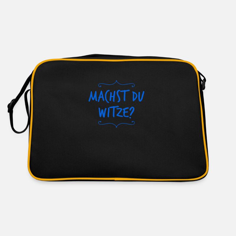 Dein Ernst? - Retro Tasche - Schwarz/Gold
