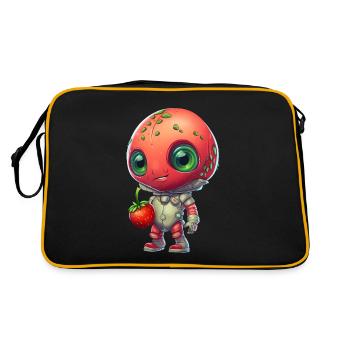 Red Alien Strawberry Man: Mignon Fusion - Sac Retro - noir/or - Dos