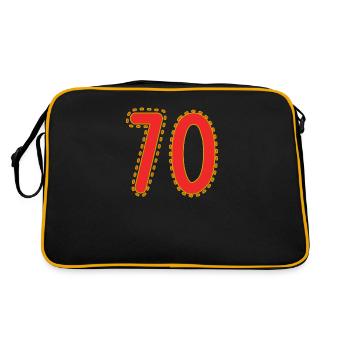 70. 70 ANS. 70e ANNIVERSAIRE. ANNIVERSAIRE 70 ANS. - Sac Retro - noir/or - Dos