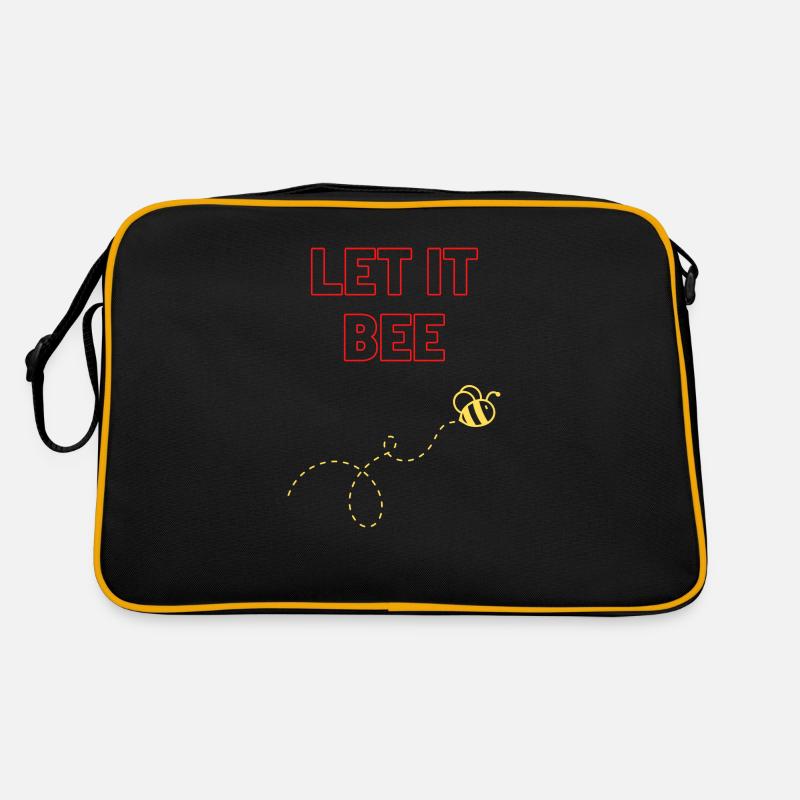 Let it bee - Retro Tasche - Schwarz/Gold
