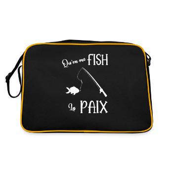 qu'on me fish la paix - Sac Retro - noir/or - Dos