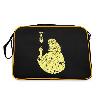L’équipe Jésus-Christ est le Roi de Cœur Religieux - Sac Retro - noir/or - Dos