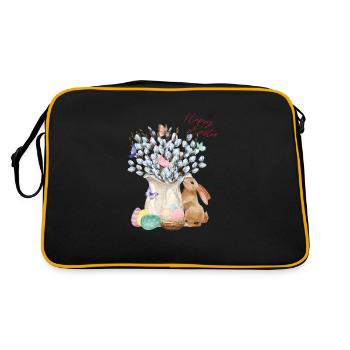 Joyeuses Pâques - Saule aux œufs de Pâques - Sac Retro - noir/or - Dos