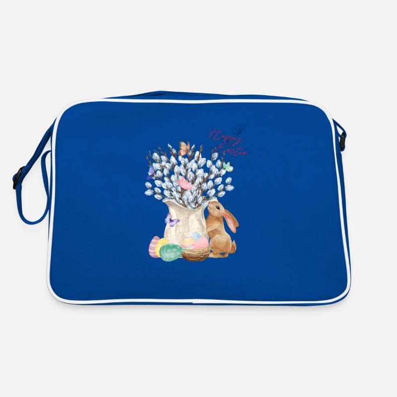 Happy Easter - Willow with Easter Eggs Retro Bag