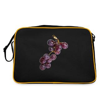 Traube - Retro Tasche - Schwarz/Gold - Hinten