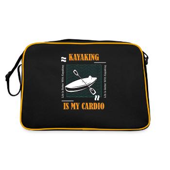 Kayaking as Cardio Canoe Whitewater Kayak - Retro Bag - black/gold - Back