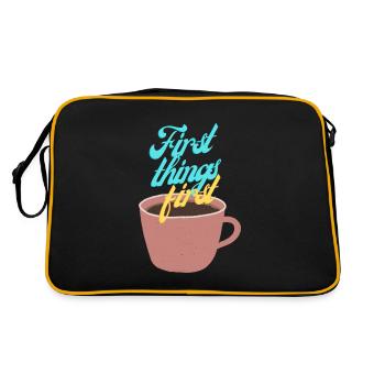 First things first - Retro Tasche - Schwarz/Gold - Hinten
