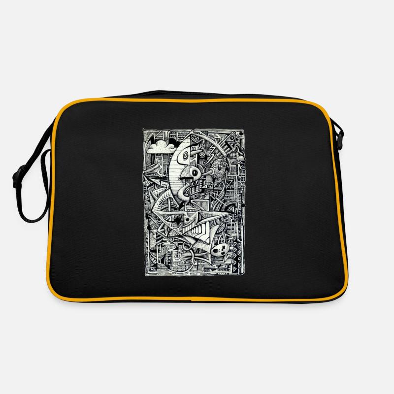 Dreamchamber - Retro Tasche - Schwarz/Gold