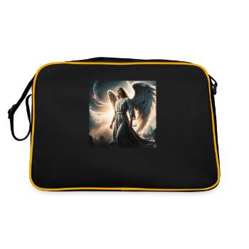 Schutzengel - Retro Tasche - Schwarz/Gold - Hinten