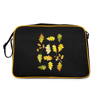 Feuilles de chêne et glands - Sac Retro - noir/or - Dos