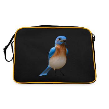 Conception d’oiseaux de la Paruline hutte - Sac Retro - noir/or - Dos