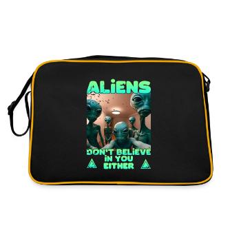 Alien Selfie - Les extraterrestres ne croient pas - Sac Retro - noir/or - Dos